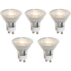 LUEDD Set van 5 GU10 50mm dimbare LED lampen helder 4.9W 500 lm 2700K Cene