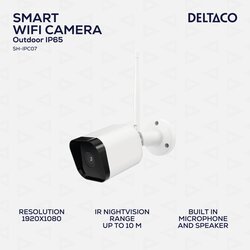 Deltaco SMART HOME WiFi kamera ZUNANJA, IP65 certifikat, 2MP, ONVIF, IR Nočni mod, BELO Cene