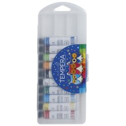  Boja tempera 12ml al.tuba 10 boja+2palete pvc educa ( 167012 ) Cene