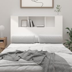 vidaXL uzglavlje s ormarićem bijelo 120 x 18,5 x 104,5 cm Cijene