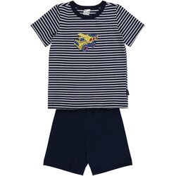 SCHIESSER Pižama modra / nočno modra / rumena / bela Cene