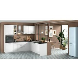 Marinelli Cucine Predsestavljena kotna kuhinja Idra (Š x G: 250 x 225 cm, Z električnimi napravami, Umivalnik desno) Cene