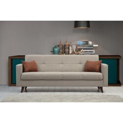  Trosjed na razvlačenje Polya 205x86x75 cm, Bež Cijene