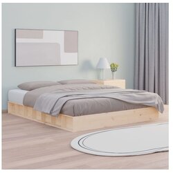  Okvir za krevet 120 x 200 cm od masivnog drva Cijene