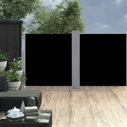 vidaXL Uvlačiva bočna tenda 120 x 600 cm crna Cijene