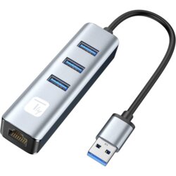 TECHly IDATA USB-ETGIGA3AA priključna postaja in replikator priključka za prenosni računalnik Žično USB 3.2 Gen 1 (3.1 Gen 1) Type-A Črna, Srebrna Cene