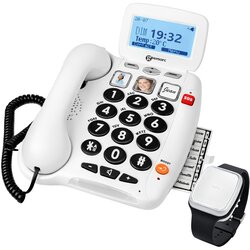 Geemarc Senior telefon 40dB s SOS zapestnico in zaznavanjem padca, (5000299333) Cene