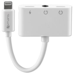 4SMARTS Lightning do 2x Lightning i 3,5 mm AUX bijeli audio i razdjelnik za punjenje Cene