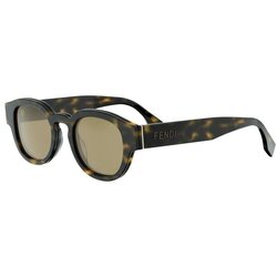 Fendi Signature Havana Round Sunglasses ONE SIZE (48) Havana/Rjava Cene
