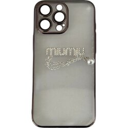 Clear MiuMiu maskica iPhone 16 Pro Max Black Cene