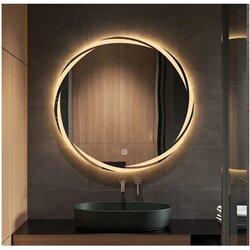 TMP kopalniško ogledalo z LED osvetlitvijo Moon Light OGML75R, 75×75 cm Cene