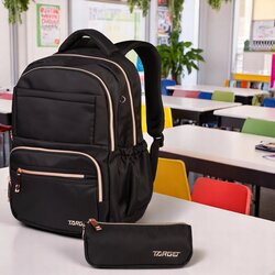 Target ruksak i pernica Glammer set 2/1 Deep Black 28711 Cene