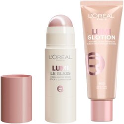 L´Oréal Paris L'Oréal Paris Lumi Glotion tečni puder za naglašavanje sjaja 902 light glow​ + L’Oréal Paris Lumi hajlajter u stiku 620 Pink Ballet Cene