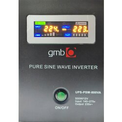 Gembird UPS-PSW-800VA GMB LONG, cist sinusni pretvarač sa produženom autonomijom 500W-220V/12V Cene