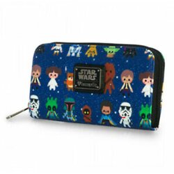Loungefly denarnica STAR WARS CHAR CUTESY AOP ZIP AROUND Cene