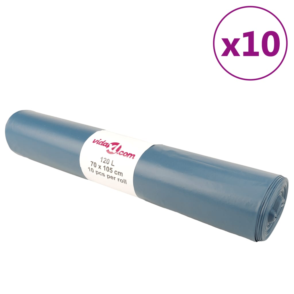 vidaXL vrečke za smeti 100 kos modre 120 l Cene