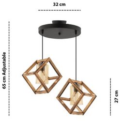 Opviq Luster Cube dvostruko G staklo, smeđe Cijene