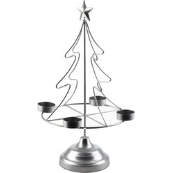 Mondex Santa Lila Svečnik Za Božično Drevo 23,5X11Xh38Cm Srebrn, (5000329582) Cene