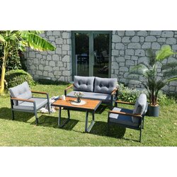 Antalya Tivoli - Anthracite, Grey vrtna sedežna garnitura, (20976357) Cene