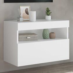 vidaXL Zidni TV ormarić s LED svjetlima bijeli 60x30x40 cm Cijene