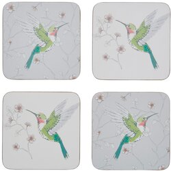 Cooksmart ® Sivi podstavki za kozarce v kompletu 4 ks Hummingbirds – Cene