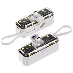 Oxpower power bank prenosiva baterija privezak 5000mAh type c bela Cene