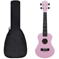 vidaXL Otroški ukulele soprano s torbo roza 23", (20753655) Cene