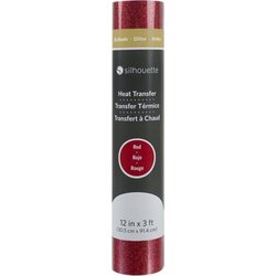 Silhouette Glitter Heat Transfer - 30,5 cm x 0,9 m - Red Cene