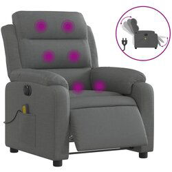 Maison Chic Električni masažni naslanjač - Relax naslanjač temno sivo blago, (22062127) Cene