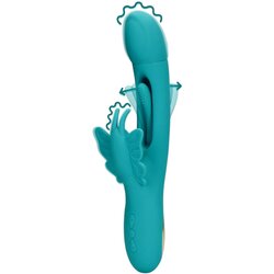 Loveline Rabbit vibrator Flapping G-Spot Butterfly Vibrator - Peacock Blue Cene