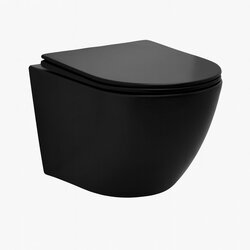 Kappa omega wc šolja konzolna 49 black rimless Cene