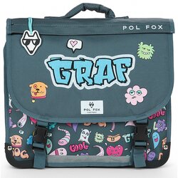 Pol Fox Šolska torba CARTABLE 38 CM STREET ART Siva Cene