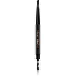 Makeup Revolution Duo Brow Definer natančni svinčnik za obrvi odtenek Dark Brown 0,25 g Cene