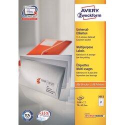 Avery Zweckform Avery 3652Z self-adhesive label Rectangle White 2100 pc(s) Cene
