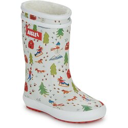 Aigle škornji za dež LOLLY POP FUR PRINT Bela Cene