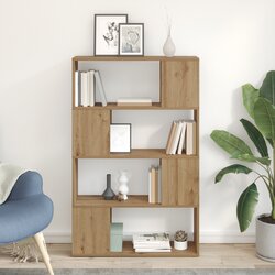 vidaXL Regal Hrastovina Konstruirano drvo 80 x 24 x 124 cm Pohrana Cijene