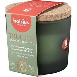 Bolsius Dišeča sveča True Joy s pokrovom iz plute - Botanic Freshness Cene