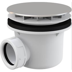 Alca Odtok za tuš kad (Premer odtoka: 90 mm, Krom, S kromiranim plastičnim pokrovom odtoka) Cene