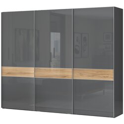 Jela Jagodina jela klizni plakar PK281/ON - kolekcija onyx - antracit hg lak/pacifik orah lak - 272x224x61 cm Cene