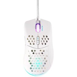 DELTACO GAMING Ultra-Light Gaming Miš, 6400 DPI, RGB, Gumeni Bočni Grip, Bijeli Cene