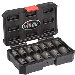 Vigor set plitkih kovanih gedora 1/2" 10-24mm 13 kom VI-V5550S Cene