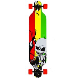 Nils Extreme longboard deska motiv skeleton ABEC9 drop thru Cene