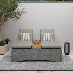 Bessagi Garden Vrtni Ležalnik Monero, Siva, Bež Cene