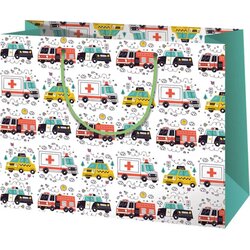 Cardex velika poklon vrećica s uzorkom hitne pomoći, policije i vatrogasaca 33x26,7x13,7 cm Cene