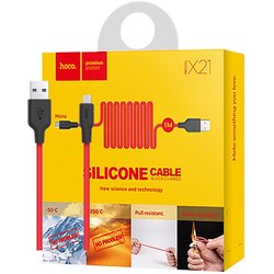 hoco. USB kabl za smartphone,silikonski,1.2 met,2 A, Crveni Cijene