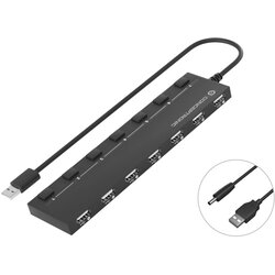 Conceptronic HUBBIES08B 7-Port-USB-2.0-Hub Cene