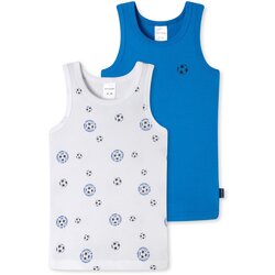 SCHIESSER Spodnja majica kraljevo modra / bela Cene