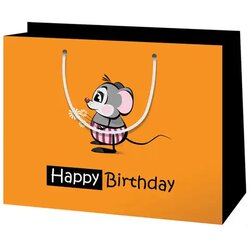 Cardex Darilna vrečka srednje velikosti 18x10x23cm &quot,Happy Birthday&quot, z mišjo Cene