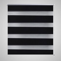 vidaXL Rolo crne zavjese sa zebrastim linijama 120 x 175 cm Cijene