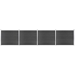 vidaXL Komplet ograjnih panelov WPC 699x146 cm siv Cene